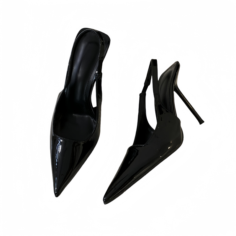Mitin New Style High Heel Closed Toe Sandals for Women French Pointed Backless Thin Heel Simple Elegant High Heel Shoes - Image 5