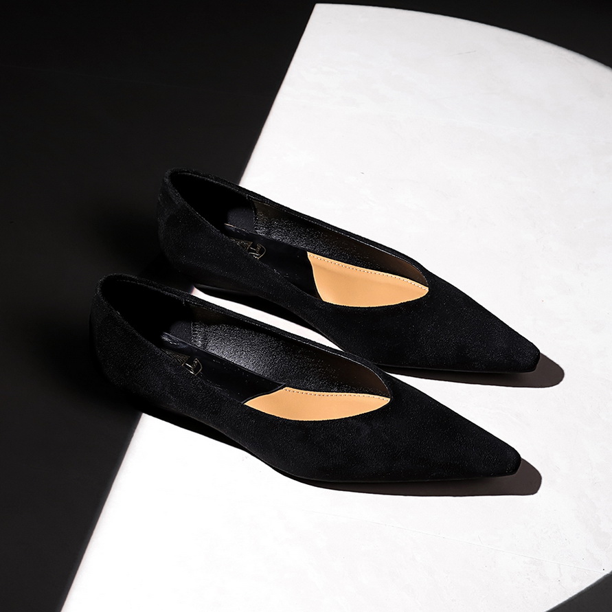 French Style Pointed Toe Leopard Print Wedge Heel Women's Casual Shoes - Image 3