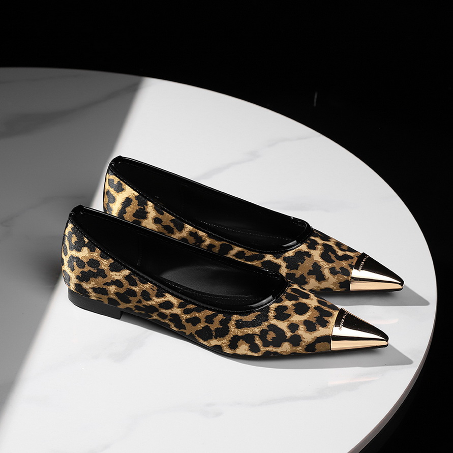 Korean Style Retro Satin Low Heel Women's Shoes Metal Pointed Toe Shallow Slip-On Comfortable Flats - Image 3