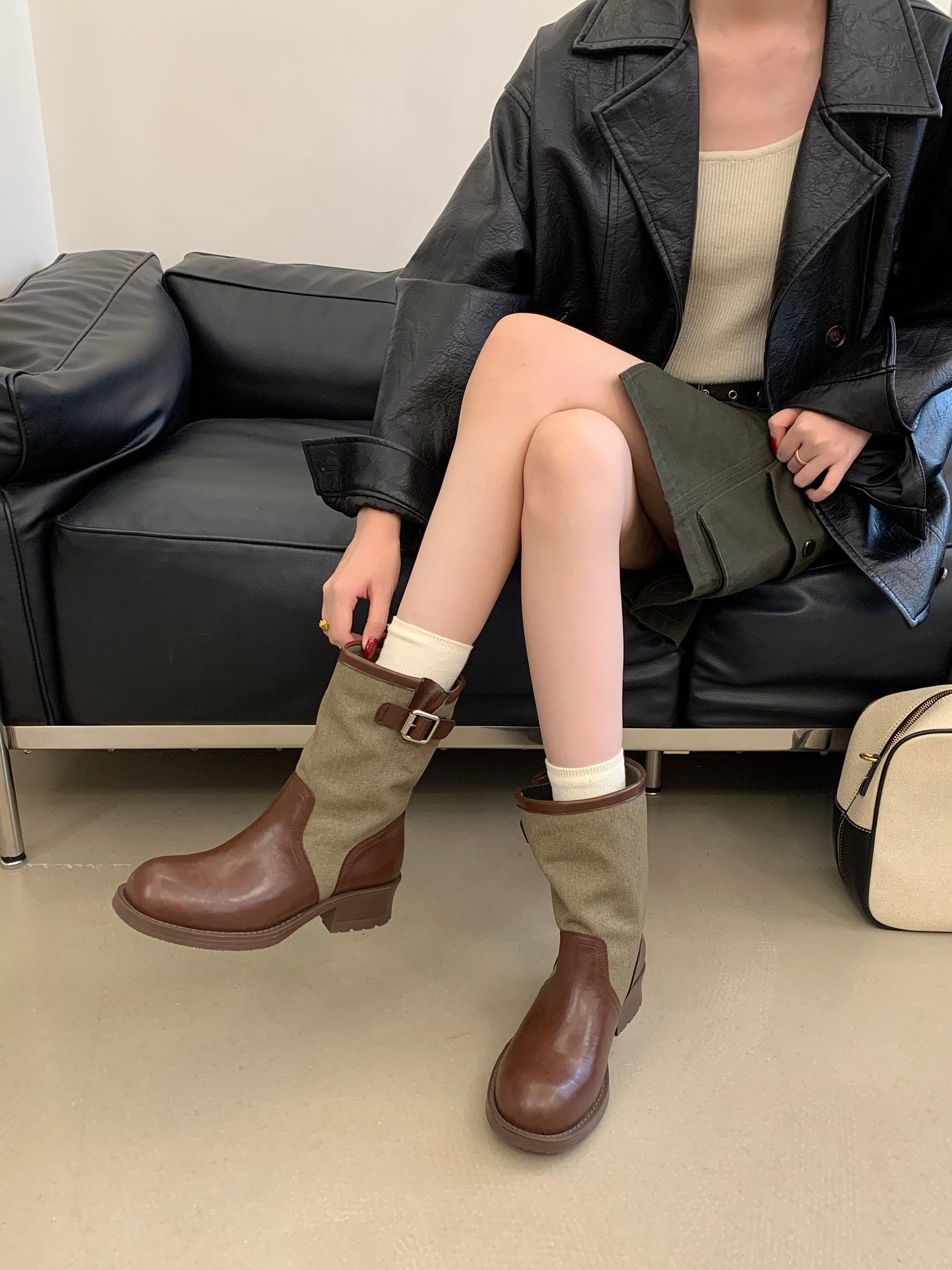 Yang Mi Style British Retro Western Cowgirl Boots Women 2026 New Summer Short Boots Knight Martin Boots